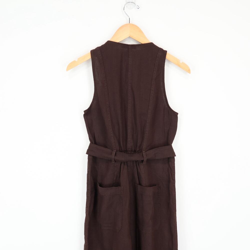 Madewell Utility Coverall Straight Leg Jumpsuit Cocoa Brown Size 00 NWT - Picture 6 of 8